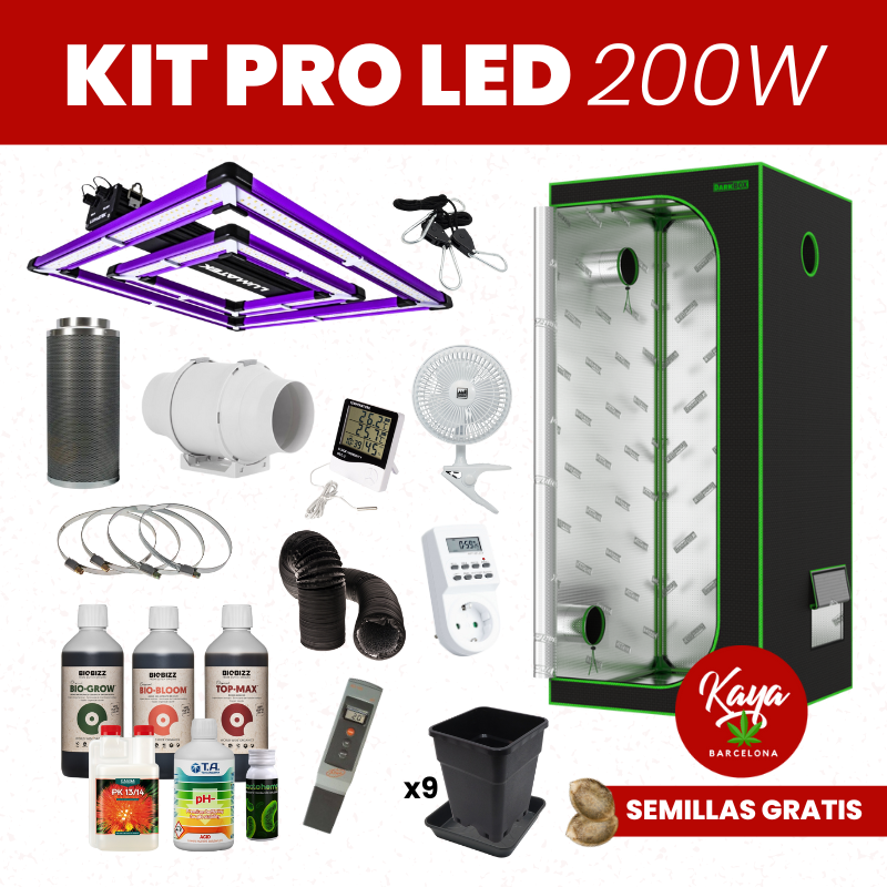 Kit Cultivo PRO LED 200W con Armario