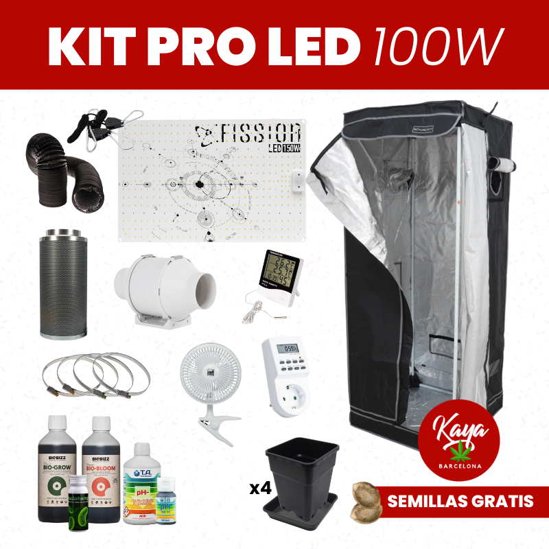 Kit Cultivo PRO LED 100W con Armario