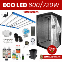 Kit de Cultivo ECO LED 600/720W con Armario - 120x120cm