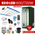 Kit de Cultivo ECO LED 600/720W con Armario - 120x120cm