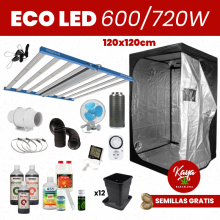 Kit de Cultivo ECO LED 600/720W con Armario - 120x120cm