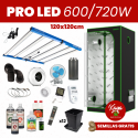 PRO LED 600W/720W Grow Kit with Tent - 120x120cm