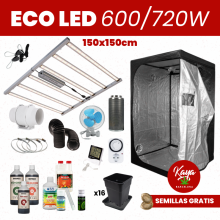 Kit de Cultivo ECO LED 600/720W con Armario - 150x150cm