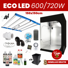 Kit de Cultivo ECO LED 600/720W con Armario - 150x150cm