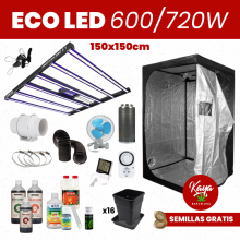 Kit de Cultivo ECO LED 600/720W con Armario - 150x150cm