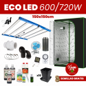 Kit de Cultivo ECO LED 600/720W con Armario - 150x150cm