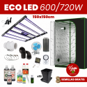 Kit de Cultivo ECO LED 600/720W con Armario - 150x150cm