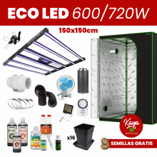 ECO LED 600/720W Grow Kit with Tent - 150x150cm