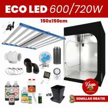 ECO LED 600/720W Grow Kit with Tent - 150x150cm