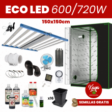 Kit de Cultivo ECO LED 600/720W con Armario - 150x150cm