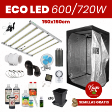 Kit de Cultivo ECO LED 600/720W con Armario - 150x150cm