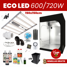 Kit de Cultivo ECO LED 600/720W con Armario - 150x150cm