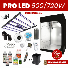 Kit de Cultivo PRO LED 600/720W con Armario - 150x150cm