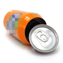 Camouflage Orange Soda Can