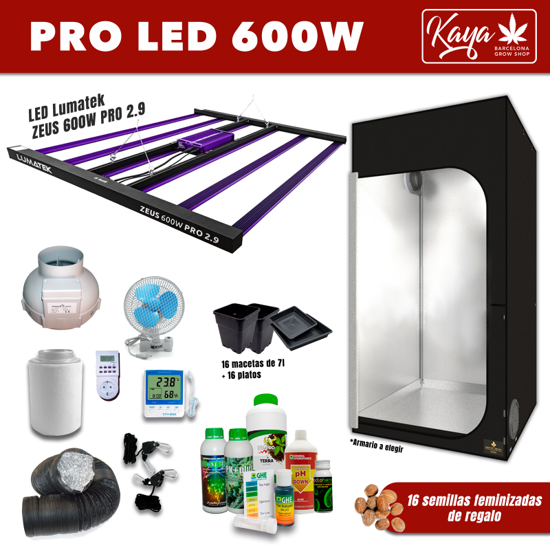 Kit Cultivo PRO LED 600W Armario