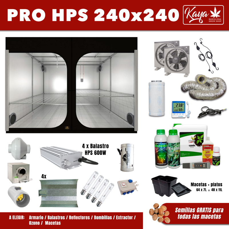 PRO Grow Kit HPS 240 x 240 Tent